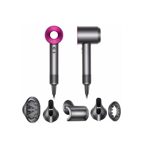 Фен SUPER HAIR DRYER Серый с фиолетовым (6 в 1) 1.8м фото 