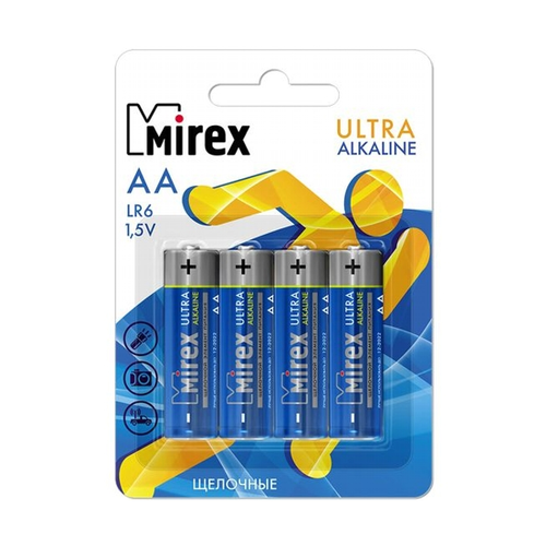 Батарея Mirex LR6 AA (блистер 4шт.) фото 